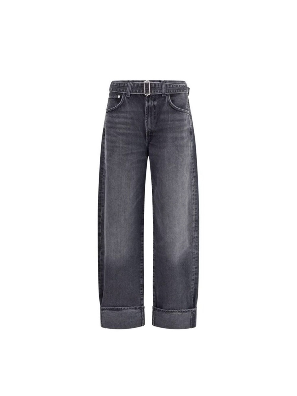 Agolde Jeans Cuffer Taper Grey Washed Effect Cotton Denim 23